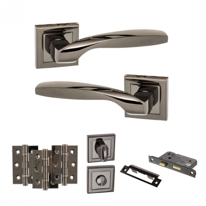 Atlantic Hardware Black Nickel Status Oklahoma Bathroom Set