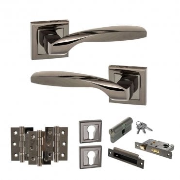Black Nickel Status Oklahoma Euro Lock Set