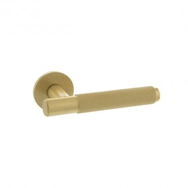 Millhouse Brass Crompton Knurled Lever Door Handle