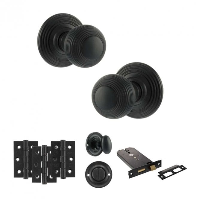 Atlantic Hardware Old English Ripon Horizontal Bathroom Lock Set