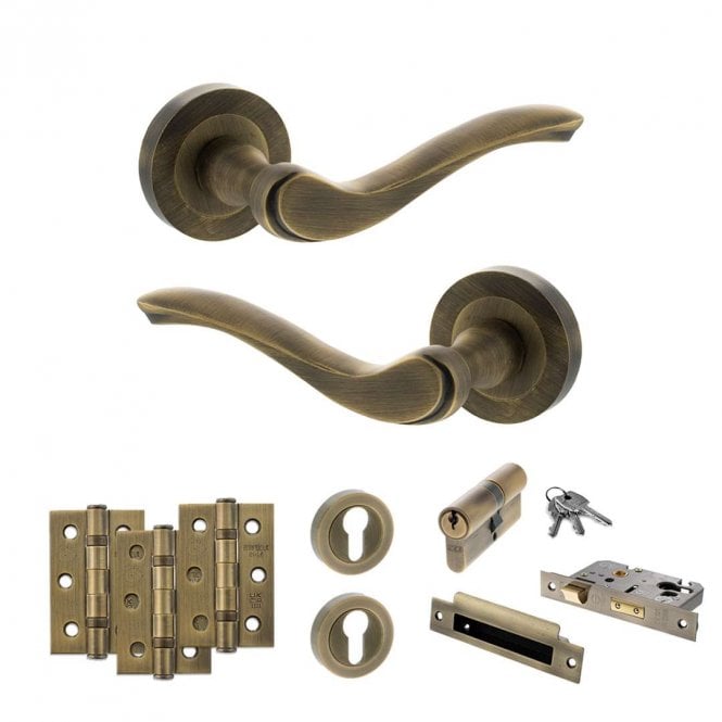 Atlantic Hardware Old English Warwick Euro Lock Set