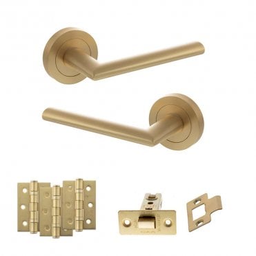 Satin Brass Status Alabama Latch Set