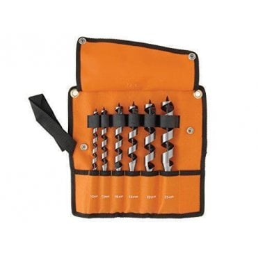 10-25mm 6-Piece Self-Feed Combination Wood Auger Flute Drill Bit Set
