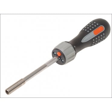 250mm Ratchet Screwdriver 1/4" Holder +6 Bits LED Light