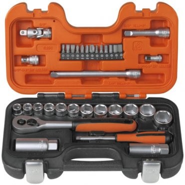 34-Piece Socket Set - 1/4in & 3/8in Drive -  S330