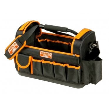 450mm 17" Hard Base Open Tote Multi Pocket Storage Hand Tool Bag