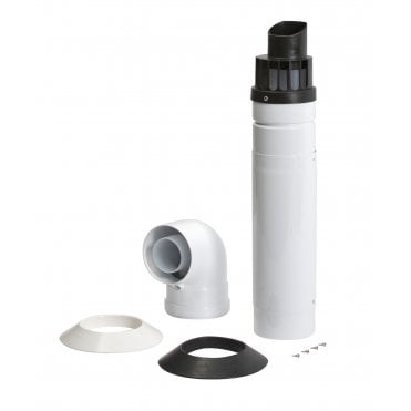 Multifit Telescopic Horizontal Flue Kit Black Terminal - 720598701