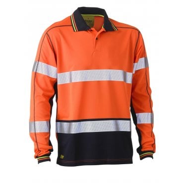 Hi Vis Polyester Mesh Long Sleeve Polo