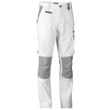 Pants Cargo Cotton Contrast Painters 280Gsm White
