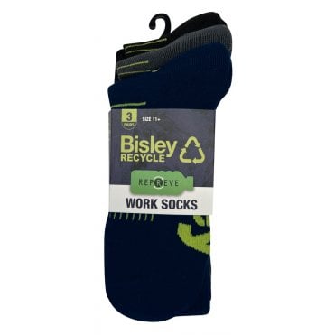 Recycle Repreve Work Socks 3 Pack