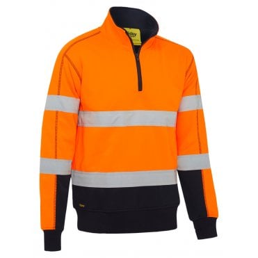 Taped Hi-Vis 1/4 Zip Fleece Pullover With Sherpa Lining