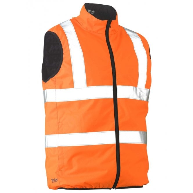Bisley Taped Hi Vis Reversible Puffer Vest