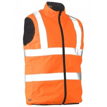 Taped Hi Vis Reversible Puffer Vest