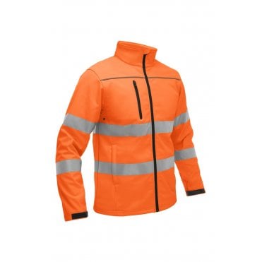 Taped Hi Vis Soft Shell Jacket with Hood