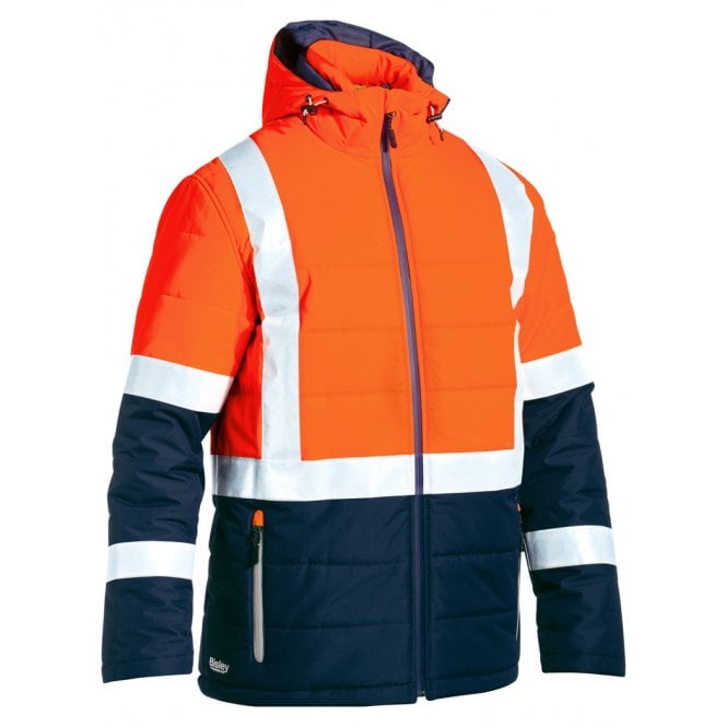 Bisley Taped Two Tone Hi Vis Puffer Jacket