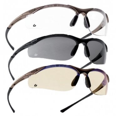 CONTOUR Safety Glasses Clear Smoke ESP Lens Anti-Fog Anti-Scratch