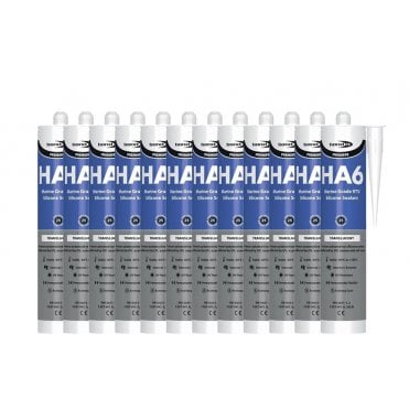 12 x HA6 Silicone Sealant - RTV Marine 310ml Clear
