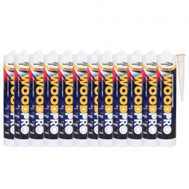 12 x Wood Pro High Strength Hybrid Flooring Adhesive Buff EU3