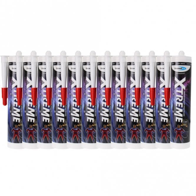 Bond It 12 x xtreme Sanitary Silicone White 310ml - Full Box