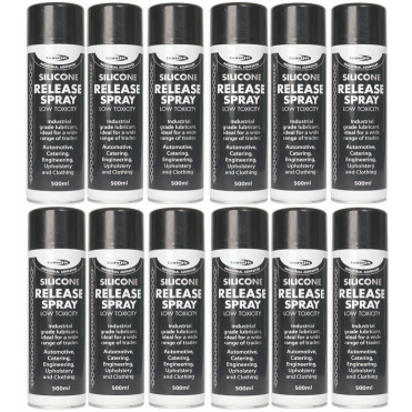 12x 500ml Clear Silicone Release Spray