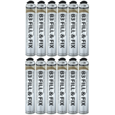 12x 750ML Beige B3 Fill and Fix Expanding Gun Foam