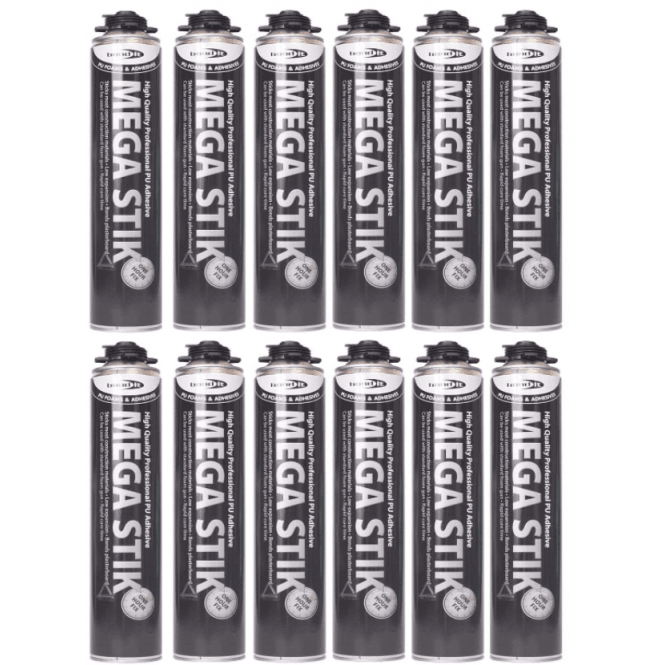 Bond It 12x 750ml Beige Mega Stik PU Adhesive