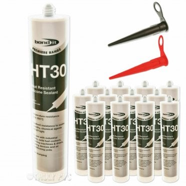 12x HT30 Heat Resistant Red Silicone 310ml