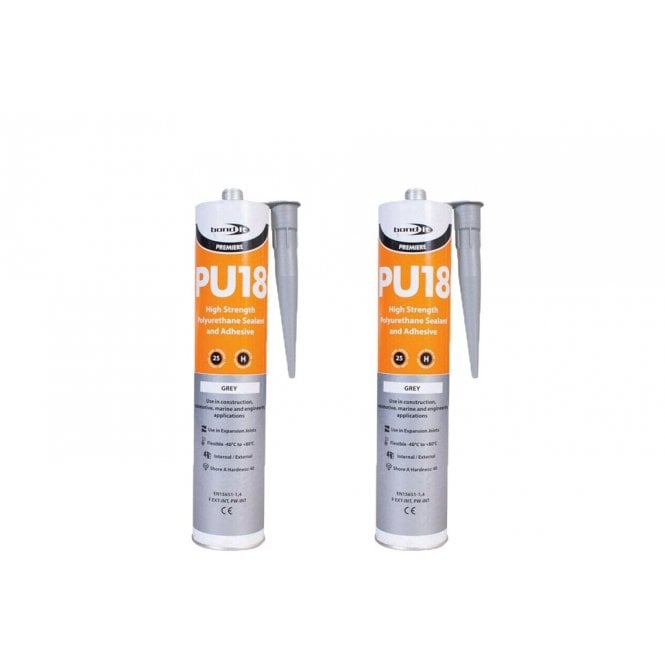 Bond It 2 x 310ML PU18 Hybrid Sealant/Adhesive Grey