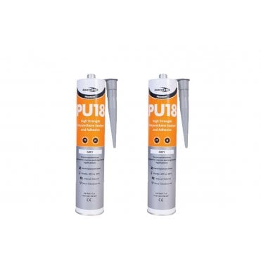 2 x 310ML PU18 Hybrid Sealant/Adhesive Grey