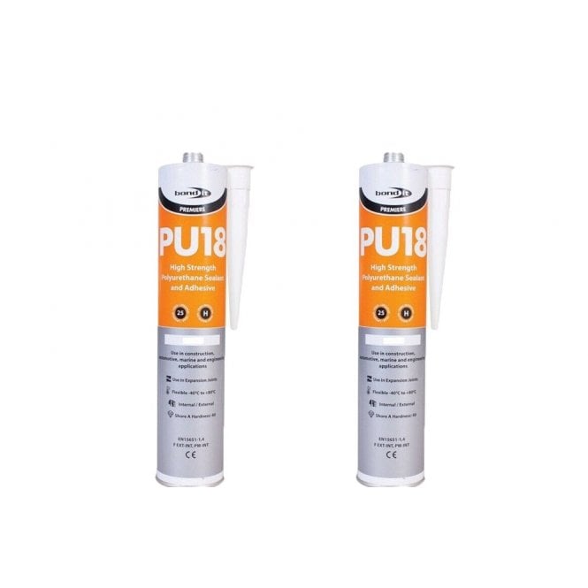Bond It 2 x 310ML PU18 Hybrid Sealant/Adhesive White