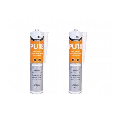 2 x 310ML PU18 Hybrid Sealant/Adhesive White