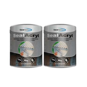 2 x 5kg Grey SealAcryl Acrylic One Coat Waterproofing Compound 