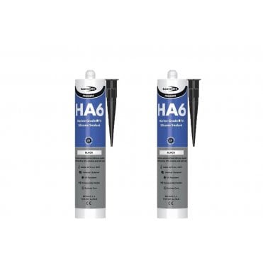 2 x HA6 Silicone Sealant - RTV Marine 310ml