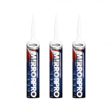 3 x Mirror Pro High Strength Ceramic & Glass Adhesive Silicone Sealant
