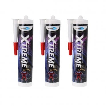 3 x xtreme Sanitary Silicone Clear 310ml