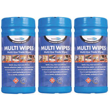 3x 100 White Multi-Wipes for Hands, Tools and Surfaces