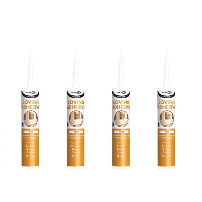 Bond It 4 x Cove-Mate Coving Adhesive White EU3