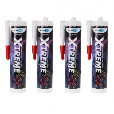 4 x xtreme Sanitary Silicone White 310ml