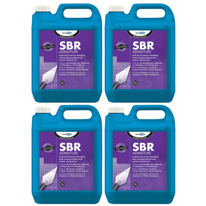 Bond It 4x 5L SBR Admixture - Waterproof Admixture Bonding Agent