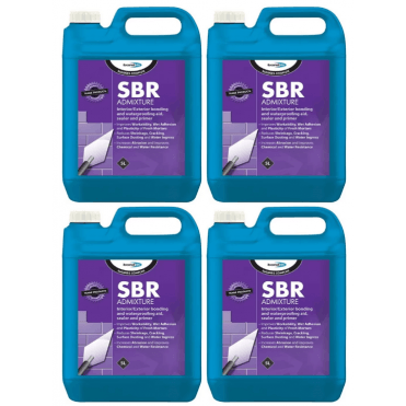4x 5L SBR Admixture - Waterproof Admixture Bonding Agent