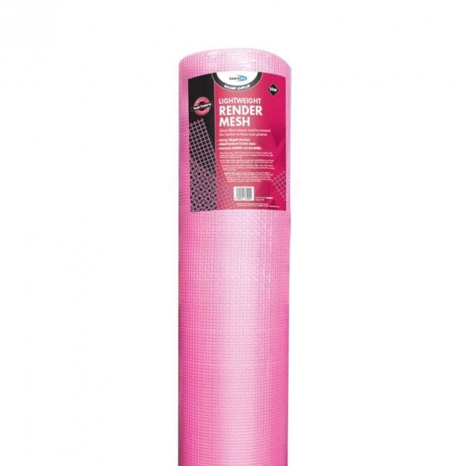 Bond It 50Mtr x 1Mtr Pink 145G/M2 5mmx5mm Lightweight Render Mesh