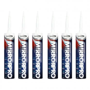 6 x Mirror Pro High Strength Ceramic & Glass Adhesive Silicone Sealant