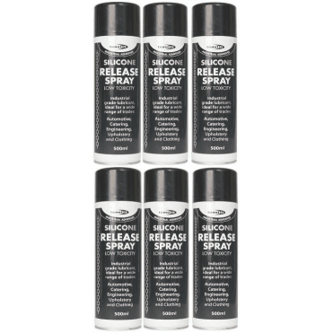 6x 500ml Clear Silicone Release Spray