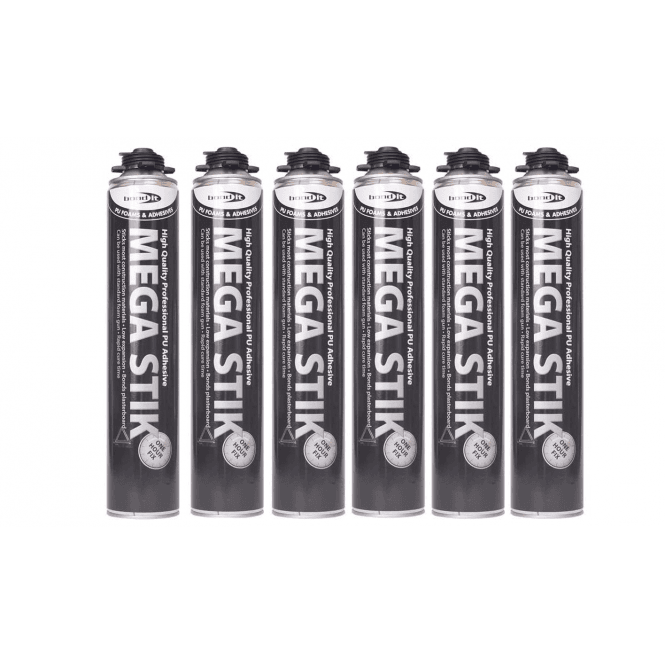 Bond It 6x 750ml Beige Mega Stik PU Adhesive