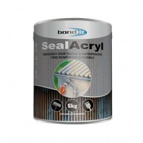 5kg Grey SealAcryl Acrylic One Coat Waterproofing Compound