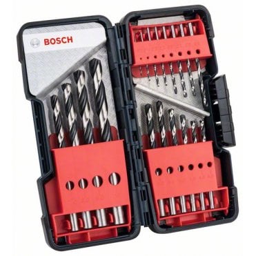 1-10mm 18-Piece Metal Twist Drill Bit Toughbox Set