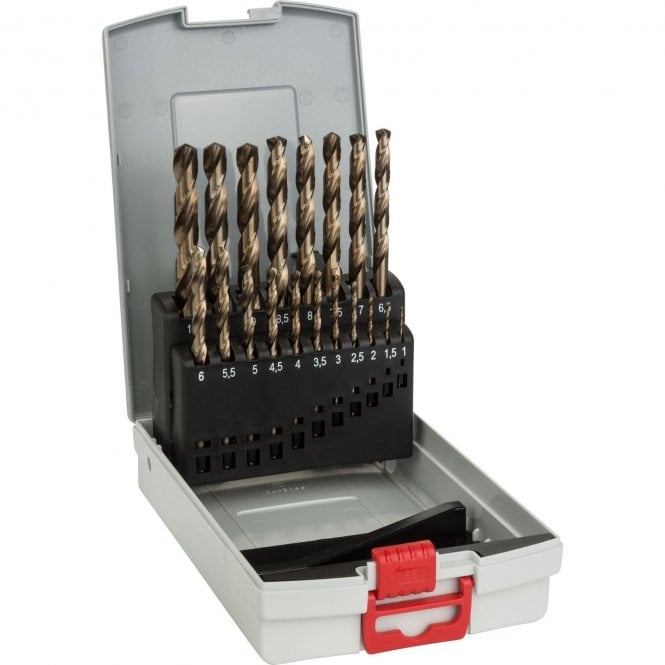 Bosch 1-10mm 19-Piece ProBox HSS-CO Cobalt Metal Drill Bit Set