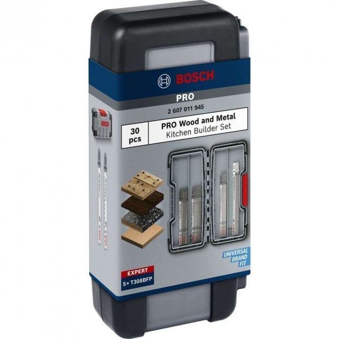 Bosch 100mm PRO Wood & Metal Kitchen Builder Set - 30 Piece