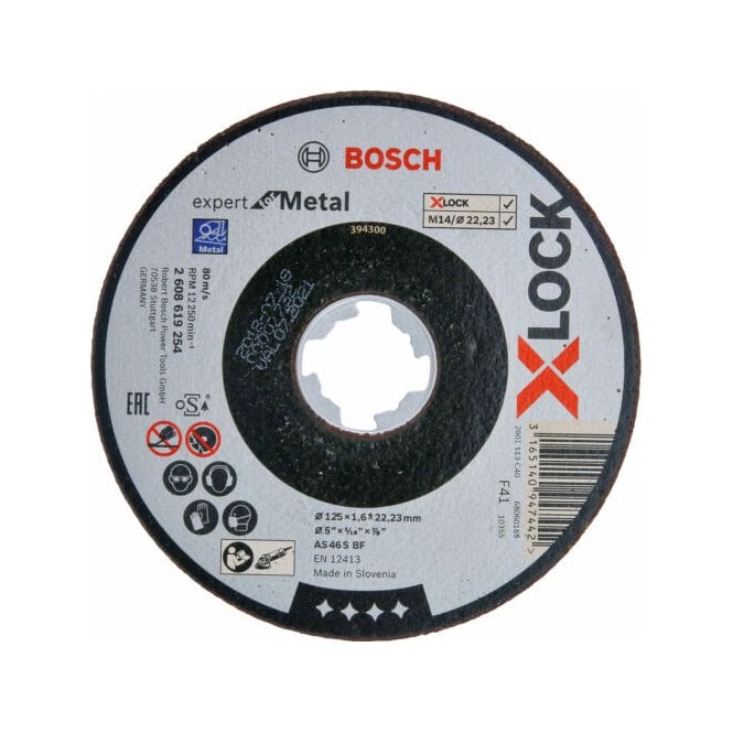 Bosch 125mm x-Lock Professional METAL Cutting Discs 2608619254