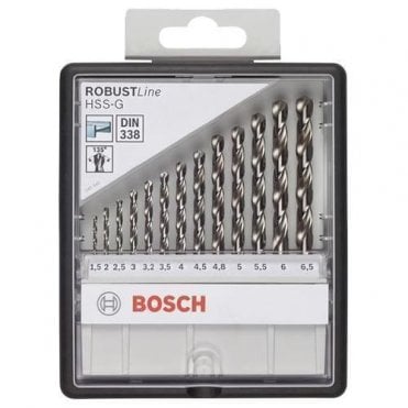 13-Piece HSS-G Robust Line Metal Drill Bit Set 2607010538 1.5mm-6.5mm